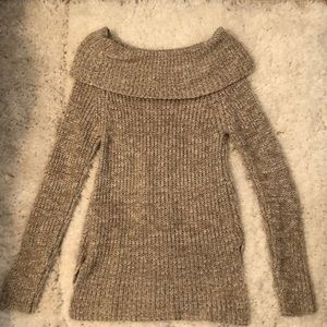 Off the shoulder knit sweater